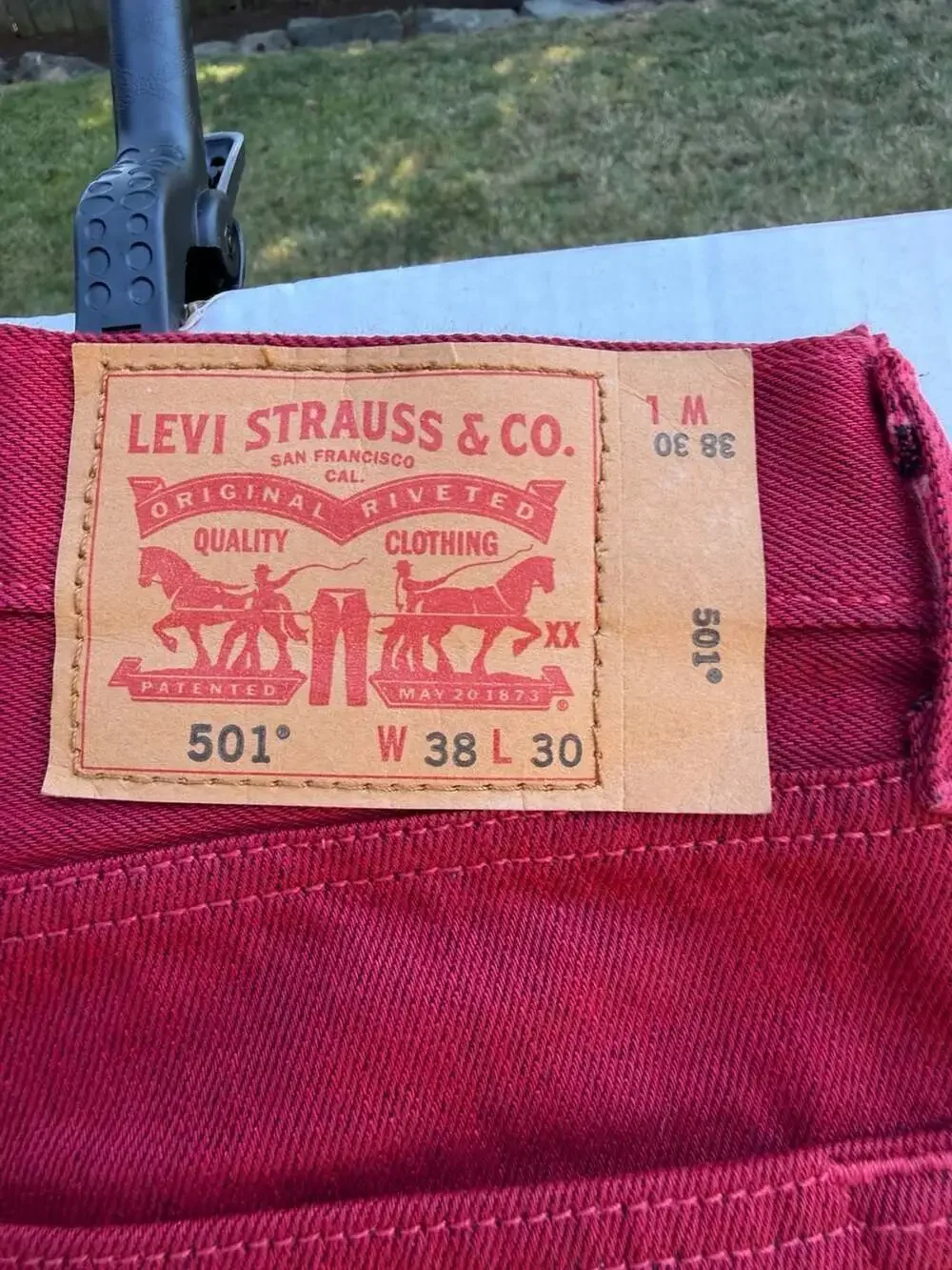 Levi Strauss & Co. 501 Original Fit Red Denim Cut-Off Shorts